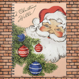 ヴィンテージクリスマス こんにちは！ ホリデーサンタクロース ノートブック