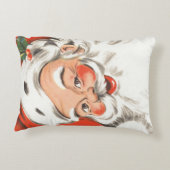 ヴィンテージクリスマス、すてきサンタクロースとスマイル アクセントクッション (裏面)