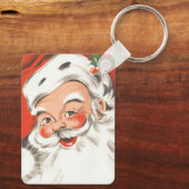 ヴィンテージクリスマス、すてきサンタクロースとスマイル キーホルダー (裏面)