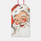 ヴィンテージクリスマス、すてきサンタクロースとスマイル ギフトタグ (正面)
