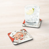 ヴィンテージクリスマス、すてきサンタクロースとスマイル コースター (右側)