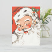 ヴィンテージクリスマス、すてきサンタクロースとスマイル シーズンカード (スタンド正面)