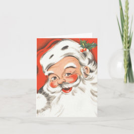 ヴィンテージクリスマス、すてきサンタクロースとスマイル シーズンカード