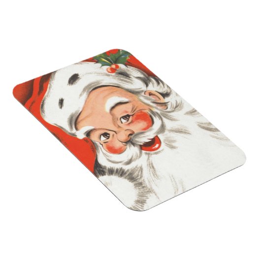 ヴィンテージクリスマス、すてきサンタクロースとスマイル マグネット (右側)