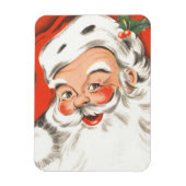 ヴィンテージクリスマス、すてきサンタクロースとスマイル マグネット (縦)