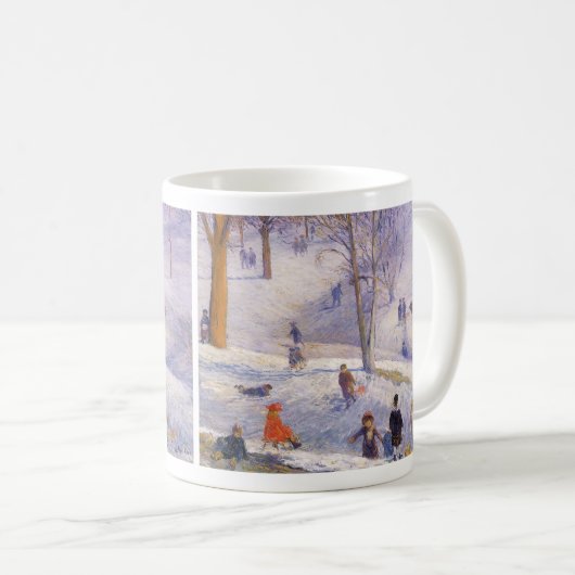 ヴィンテージクリスマス、そり、セントラルパークグラクェンス コーヒーマグカップ (正面右)