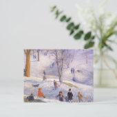 ヴィンテージクリスマス、そり、セントラルパークグラクェンス シーズンポストカード (スタンド正面)