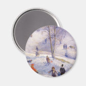 ヴィンテージクリスマス、そり、セントラルパークグラクェンス マグネット (正面/裏面)