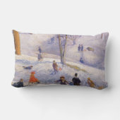 ヴィンテージクリスマス、そり、セントラルパークグラクェンス ランバークッション (裏面)