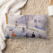 ヴィンテージクリスマス、そり、セントラルパークグラクェンス ランバークッション (ブランケット)