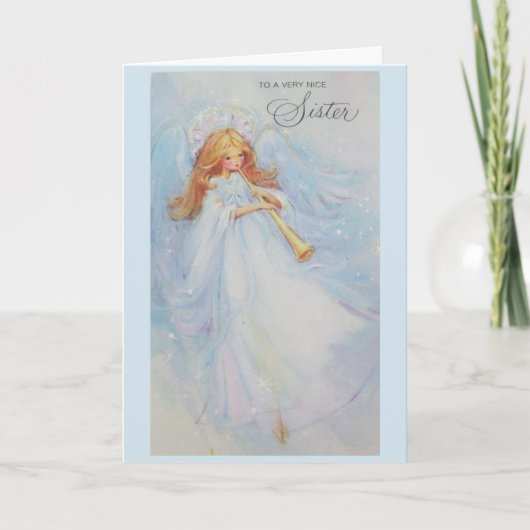 ヴィンテージクリスマス – とても素敵な妹に シーズンカード (正面)