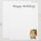 ヴィンテージクリスマス、アンティークビクトリアンエンジェルダイカット (正面/裏面)