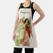 ヴィンテージクリスマス、アンティークビクトリアンエンジェルダイカット エプロン (インサイチュ)