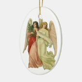 ヴィンテージクリスマス、アンティークビクトリアンエンジェルダイカット セラミックオーナメント (左)