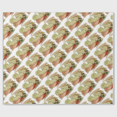 ヴィンテージクリスマス、アンティークビクトリアンエンジェルダイカット ラッピングペーパー (フラット)