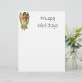 ヴィンテージクリスマス、アンティークビクトリアンエンジェル (スタンド正面)