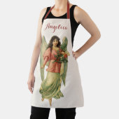 ヴィンテージクリスマス、アンティークビクトリアンエンジェル エプロン (インサイチュ)