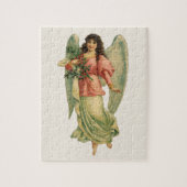 ヴィンテージクリスマス、アンティークビクトリアンエンジェル ジグソーパズル (縦)