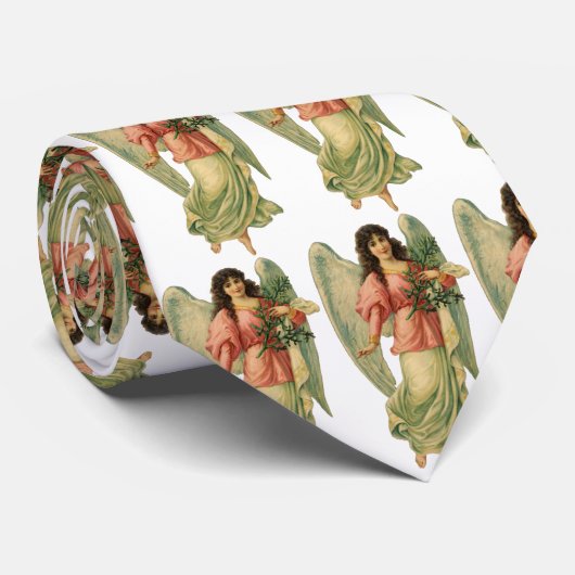 ヴィンテージクリスマス、アンティークビクトリアンエンジェル ネクタイ (ロール)