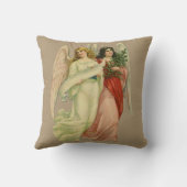 ヴィンテージクリスマス、アンティークビクトリアン天使ダイカット クッション (裏面)