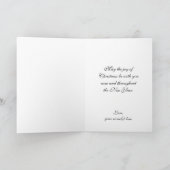 ヴィンテージクリスマス、アールヌーボーポスターアート シーズンカード (内部)