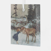 ヴィンテージクリスマス、イラストレーションザスノークイーン ガラスオーナメント (正面左)