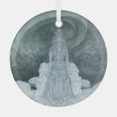 ヴィンテージクリスマス、イラストレーションザスノークイーン ガラスオーナメント (正面)