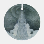 ヴィンテージクリスマス、イラストレーションザスノークイーン ガラスオーナメント (裏面)