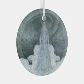 ヴィンテージクリスマス、イラストレーションザスノークイーン ガラスオーナメント (正面右)