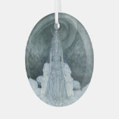 ヴィンテージクリスマス、イラストレーションザスノークイーン ガラスオーナメント (正面左)