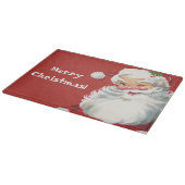 ヴィンテージクリスマス、ウィンクするジョリーサンタクロース カッティングボード (角)