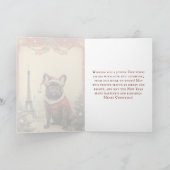 ヴィンテージクリスマス エッフェル塔 フレンチブルドッグ シーズンカード (内部)