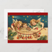 ヴィンテージクリスマス – エンジェルチルドレン シーズンポストカード (正面/裏面)