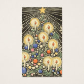 ヴィンテージクリスマス、キャンドルと星の木 (正面)