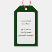 ヴィンテージクリスマス、キャンドルと星の木 ギフトタグ (裏面)