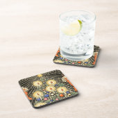 ヴィンテージクリスマス、キャンドルと星の木 コースター (右側)