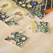 ヴィンテージクリスマス、キャンドルと星の木 ジグソーパズル (側面)