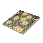 ヴィンテージクリスマス、キャンドルと星の木 タイル (側面)