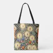 ヴィンテージクリスマス、キャンドルと星の木 トートバッグ (裏面)