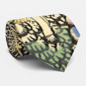 ヴィンテージクリスマス、キャンドルと星の木 ネクタイ (ロール)