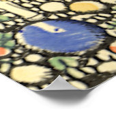 ヴィンテージクリスマス、キャンドルと星の木 ポスター (角)