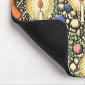 ヴィンテージクリスマス、キャンドルと星の木 マウスパッド (コーナー)