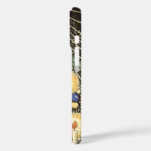 ヴィンテージクリスマス、キャンドルと星の木 Case-Mate iPhoneケース (裏面 / 左)