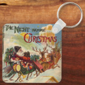 ヴィンテージクリスマス、クリスマスの前の夜 キーホルダー (裏面)
