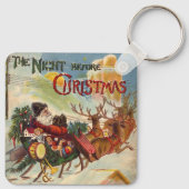 ヴィンテージクリスマス、クリスマスの前の夜 キーホルダー (裏面)