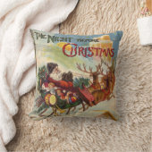 ヴィンテージクリスマス、クリスマスの前の夜 クッション (ブランケット)