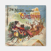 ヴィンテージクリスマス、クリスマスの前の夜 マグネット (正面)