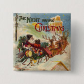 ヴィンテージクリスマス、クリスマスの前の夜 缶バッジ (正面)