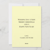 ヴィンテージクリスマス，クリスマスプレゼントの幽霊 シーズンカード (裏面)