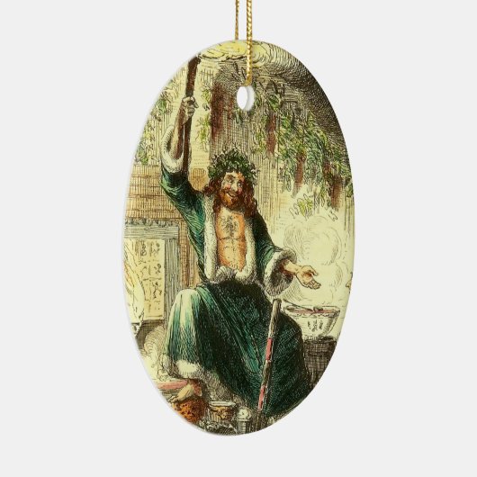 ヴィンテージクリスマス,クリスマスプレゼントの幽霊 セラミックオーナメント (右)